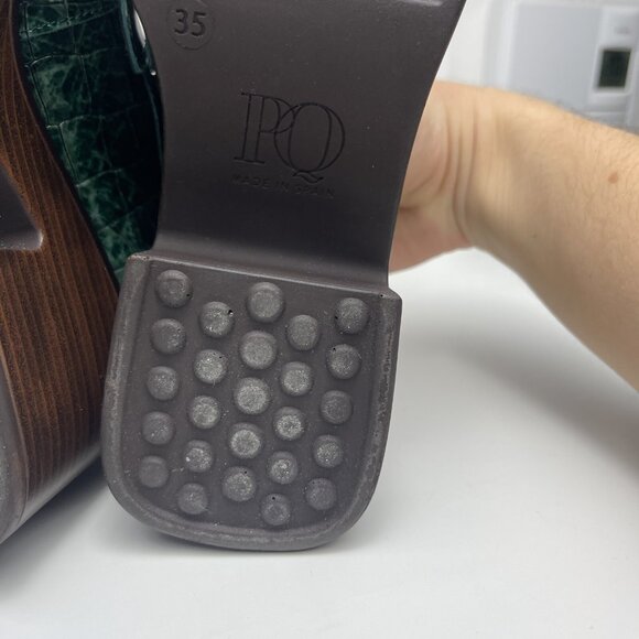 Pons Quintana Moccasin Woman Green Size 35 - Picture 12 of 12